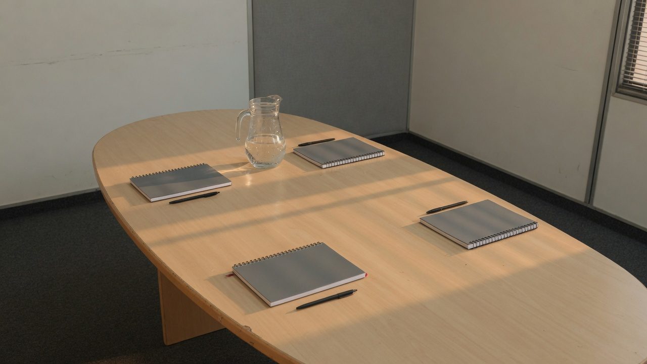 Advogado empresarial em Cotia, sala de diretoria preparada para reunião de decisão
